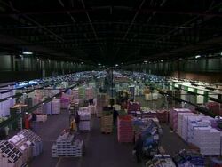 MS Shot of Factory of foods products with workers / Hong Kong, China Stock Footage