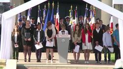 CLEAN : Hollande honours civilians in D Day speech News Clip