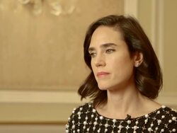 INTERVIEW - Jennifer Connelly on acting in different kinds of films at 'Aloft' Interviews at The Regent Hotel on February 12, 2014 in Berlin, Germany. Stock Footage