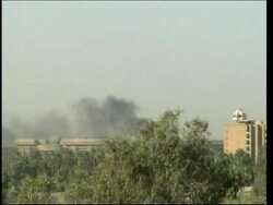 Thick smoke billows from Green Zone after large explosion heard News Clip