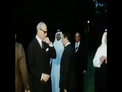 SYND 12/9/72 ARAB LEAGUE MINISTERS MEET PRESIDENT ANWAR SADAT News Clip