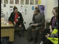 UK: LONDON: PRINCE CHARLES VISITS OFFICES OF "THE BIG ISSUE" News Clip