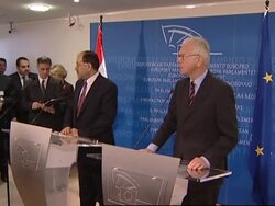 Iraqi PM starts visit to EU with plea for closer ties, arrival News Clip