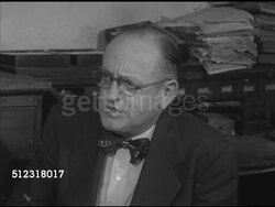 1952: JUSTICE OF THE PEACE: ELKHORN: REENACTMENT: VS George Belton & Claude Eames sitting in office, talking about '30 years being Justice of the Peace,' & 'the oldest resident of Elkhorn' & arrests (SOT). WI Instructional Video