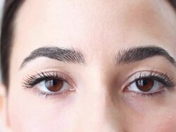 Beautiful brown woman's eyes Stock Footage