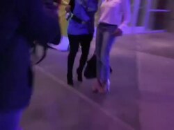 Shaunie O'Neal departs Staples Center in Los Angel Stock Footage