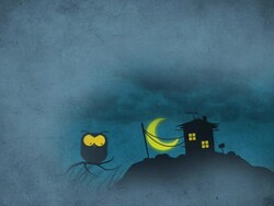 Mysterious Night And Owl Stock Footage