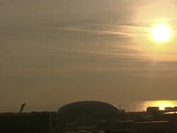 Sunset Over Sochi Olympic Park News Clip