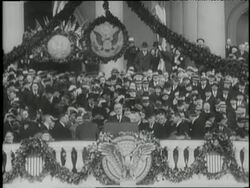 U.S. President Franklin D. Roosevelt delivers his first inauguration speech, The only thing we have to fear is fear itself. News Clip
