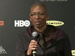 INTERVIEW - Hank Shocklee on the awards at 28th Annual Rock and Roll Hall Of Fame Induction Ceremony - Press Room 4/18/2013 in Los Angeles, CA.(Footage by WireImage Video/Getty Images Entertainment Video) Stock Footage