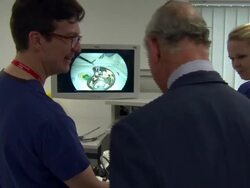 Prince Charles Visits St Mary's Hospital, Paddington News Clip