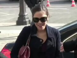 Paris Fashion Week Celebrity Sightings Stock Footage