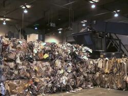 Recycle,  recycling, landfill, garbage, environment, waste, dump, trash Stock Footage