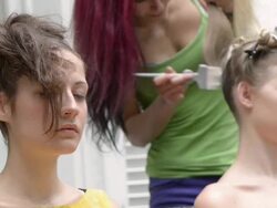 At the hairdresser Stock Footage