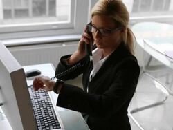 Office woman Stock Footage