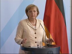 Merkel and Kuwaiti PM rresser, Merkel on Lebanon blockade News Clip