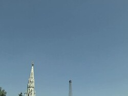 Tilt Down Shot Mini Europe Brussels Belgium Stock Footage