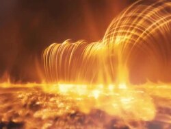 Surface of the sun - solar flares Stock Footage