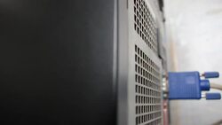 Computer display monitor. Dolly shot Stock Footage