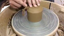 pottery work Stock Footage