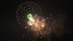 Fireworks explode in the sky. Stock Footage