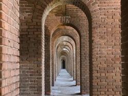 Fort Jefferson Archway at Dry Tortugas National Park Stock Footage