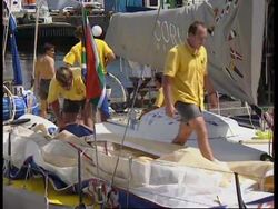 SOUTH AFRICA: CONTROVERSY SURROUNDS CAPE TO RIO YACHT RACE News Clip