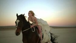 (Slow Motion) Attractive Woman Riding Horse 05 Stock Footage