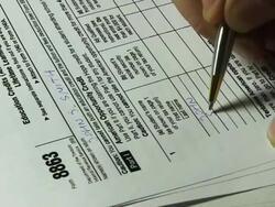 Education credit form Stock Footage