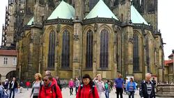 View from St. Vitus Cathedral Stock Footage