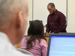 Male Teaching Adult Students - MS Stock Footage