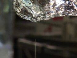 Water drips from an ice sculpture. Stock Footage