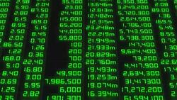 Stock market chart,Stock market data on LED display concept. Stock Footage