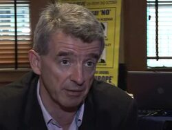 CLEAN: Ryanair boss Michael O'Leary has spent half a million euros of his company's money fighting for a Yes vote in the Lisbon treaty.  News Clip