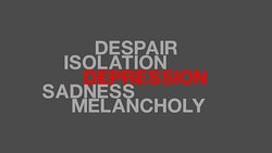 Depression, Animated Text Stock Footage