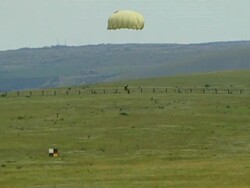 Parachute in Air Stock Footage