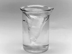 fast stirring water beaker Stock Footage