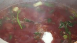 Latin American Cuisine: Cooking Red Kidney Beans Soup Stock Footage