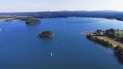 Lake Steinberger See In North Bavaria Stock Footage