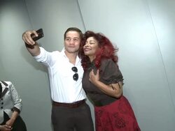 Chaka Khan (R) at Music Icon Chaka Khan & 'Hangover' Movies Producer Scott Budnick Unveil Pilot Program For Incarcerated Youth in Los Angeles, CA on 6/28/12 Stock Footage