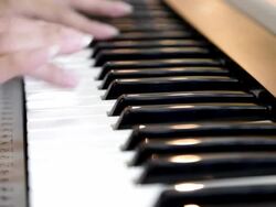 Playing the piano Stock Footage