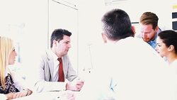 Business meeting in slo mo. Stock Footage