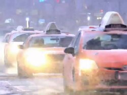 TIME LAPSE: Times Square, Snow Storm, New York Stock Footage