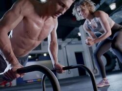 Woman personal trainer Stock Footage