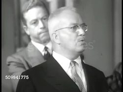 1946: BUCKMINSTER FULLER (1895-1983): Newspaper article w/ photo of dymaxion (aluminum round) house by 'Bucky' Fuller. Model of house, CU model, 'Bucky' saying modern housing, turning ventilator, lifting roof to show interior, can withstand hurricane Instructional Video