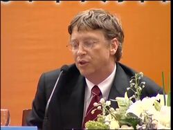 Microsoft chairman addresses press conference News Clip