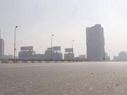 Traffic and pedestrians over River Nile bridge News Clip