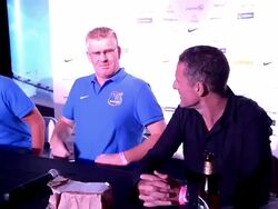The Everton Football Club meet & greet at the Moka Stock Footage