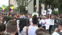 CLEAN : Colombia: Activists protest against bullfighting in Bogota News Clip