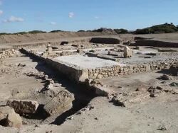 Mozia (Motya), the Cothon(inner harbor) sacred area Stock Footage